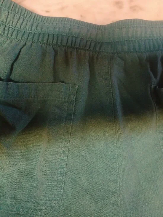 Old Navy Women's Pull-Over Linen Blend Shorts M Teal - Picture 6 of 7